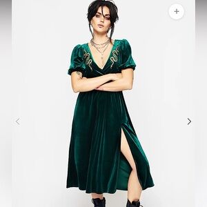 Zarina velour midi wrap dress sz 8 Disturbia goth grunge alternative witch